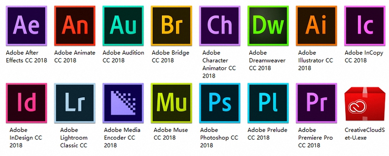 Adobe CC 2018 全线产品官方版及破解补丁