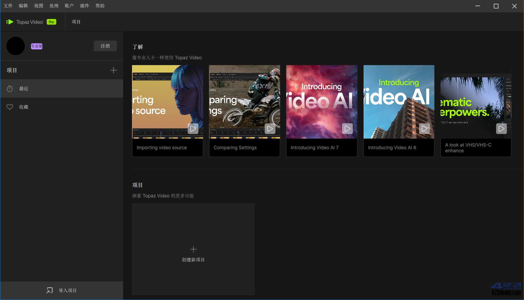 Topaz Video Pro 中文版主界面